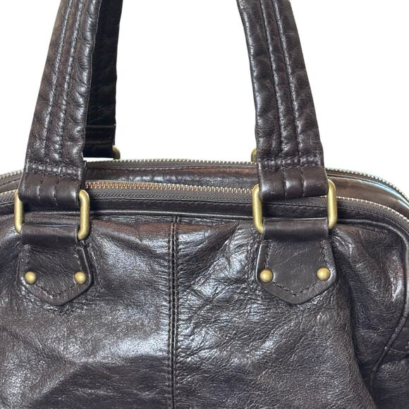 MARC by MARC JACOBS Totally Turnlock Posh Dark Brown Leather Shoulder Handbag - Picture 8 of 15